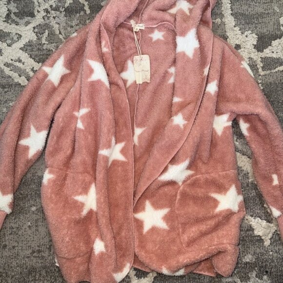 Hem & Thread Sweaters - NWT Hem & Thread Pink Star Bear Coat